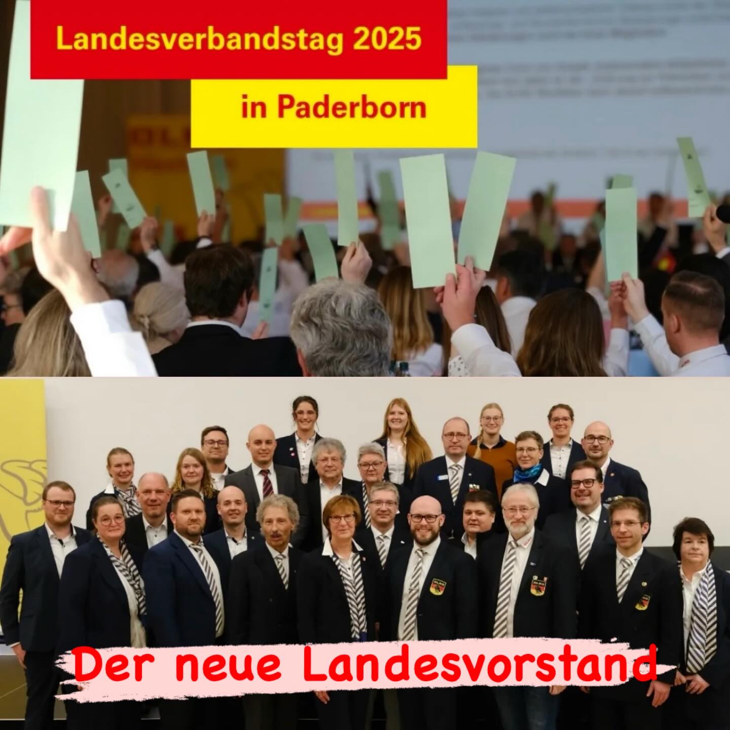 Neu gewählter Vorstand, Landesverbandstagung, November 2025
