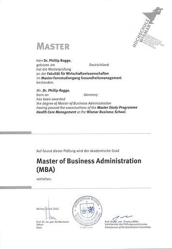 Master of Business Administration